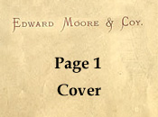Edward Moore / Joseph Webb pattern book 1888 Cover page