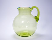 Sowerby Venetian bulbous light green jug